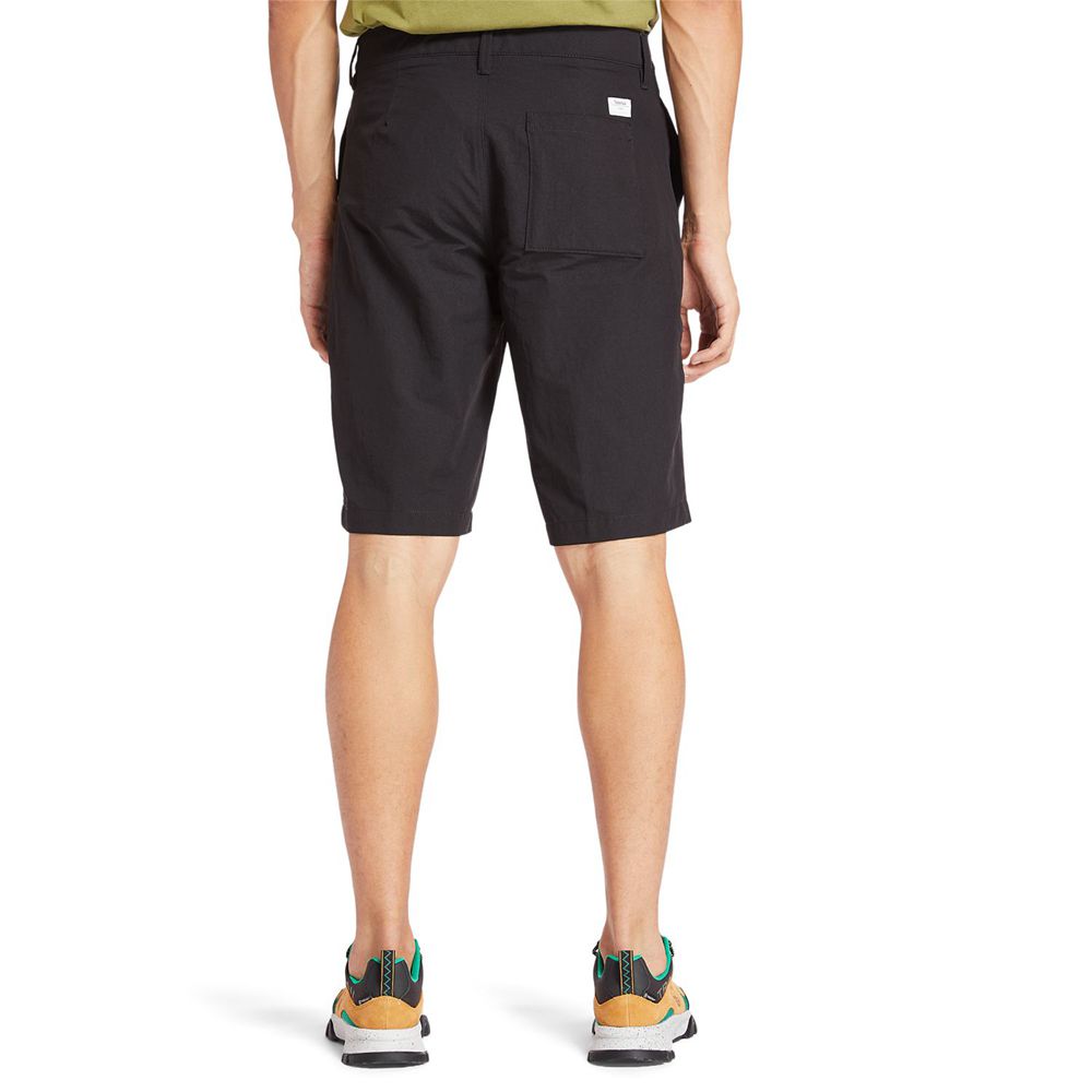 Timberland Mens Shorts Tarleton Lake Relaxed Twill - Black - India SU9852406